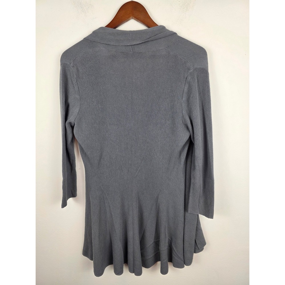 Peruvian Connection Gray Open Front Cardigan Swea… - image 2